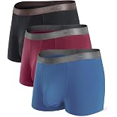 Separatec Mens Trunks Underwear with Dual Pouch Mens Underwear, Soft Breathable Rayon Made from Bamboo Trunks for Men