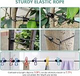 BLBK Retractable Travel Clothesline 1.8m with 12 Clothespins & Towels view 5