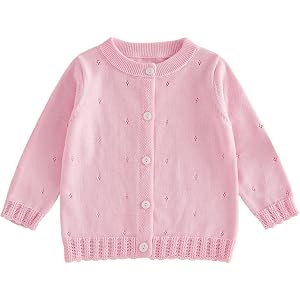 Toddler Baby Girl Cardigan Knit Button Up Sweater Fall Clothes 0-3T | Toddler Cardigan, Infant Sweater, Long Sleeve Newborn C