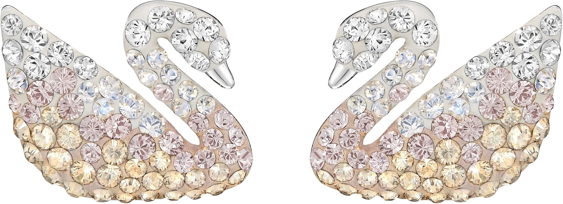 Swarovski Iconic Swan Pierced Earrings, Multicolored, Rhodium Plated