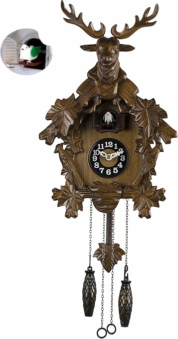 Orologio A Cucu Marrone Legno 56 Cm Volume Cuculo Orologio A Pendolo Programmabile Foresta Nera Moderno Orologio Da Parete Orologio A Pendolo Amazon It Casa E Cucina