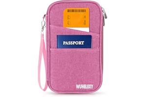 WUHBJJXY Premium Travel Passport Holder,Family Passport holder Travel Document Organizer,Secure &Stylish Companion For your Family (pink)