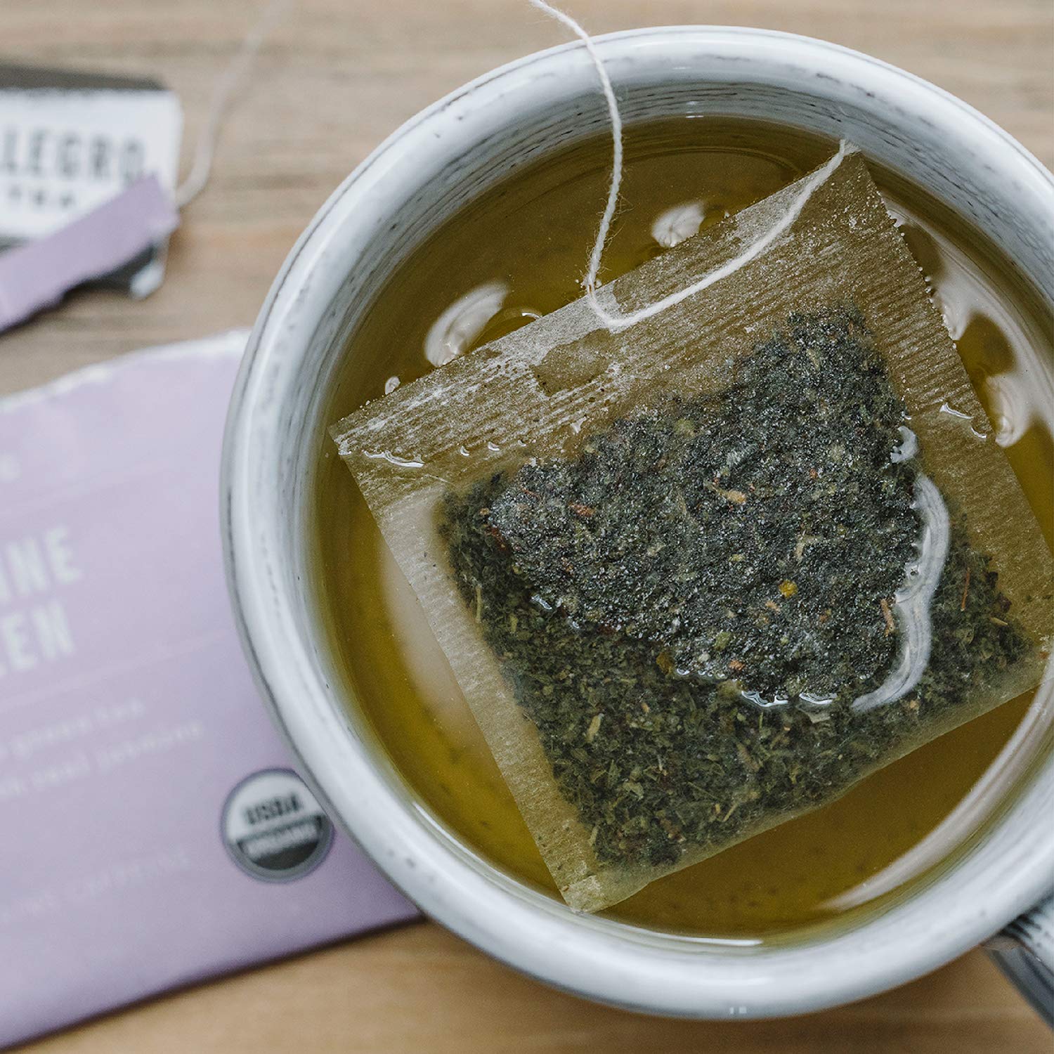 Allegro Tea, Organic Jasmine Green Tea Bags, 20 ct : Grocery Tea Sampler : Grocery & Gourmet Food