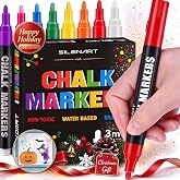 SILENART Liquid Chalk Markers, Stocking Stuffers for Kids Teens Adults | Christmas &amp; Halloween Decor Gifts for Girls Boys Women Men, Markers for LED Drawing Board Fridge Calendar Dry Erase Board