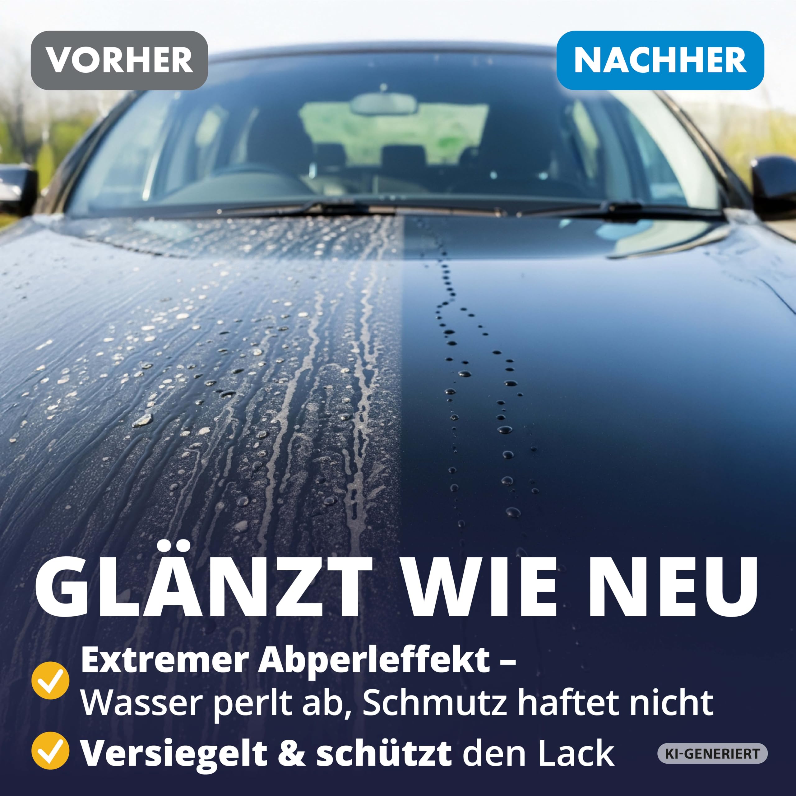 LICARGO Detailer Auto (500ml) – Quick Detailer mit Tiefenglanz & Abperleffekt, Auto Sprühversiegelung zur Lackpflege aussen, Lackreiniger für alle Oberflächen, Versiegelungsspray & Abperlschutz 2