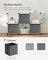 SONGMICS Storage Boxes Set of 6 Non-Woven Fabric 33 cm Cube with Handles view 9