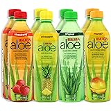 Iberia Aloe Vera Drink with Pure Aloe Pulp, Variety, (Pack of 8) 2 x Original, 2 x Mango, 2 x Pineapple, 2 x Strawberry