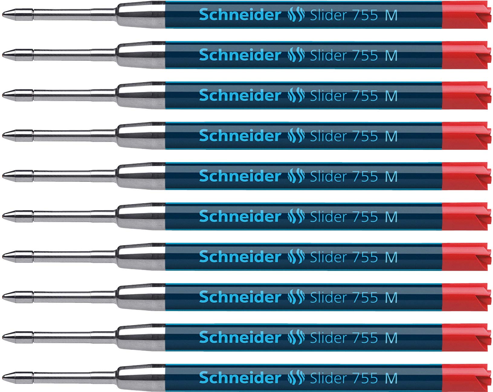 Schneider 175602 Ballpoint Pen Refill Slider 755 M Pack of 10 Red