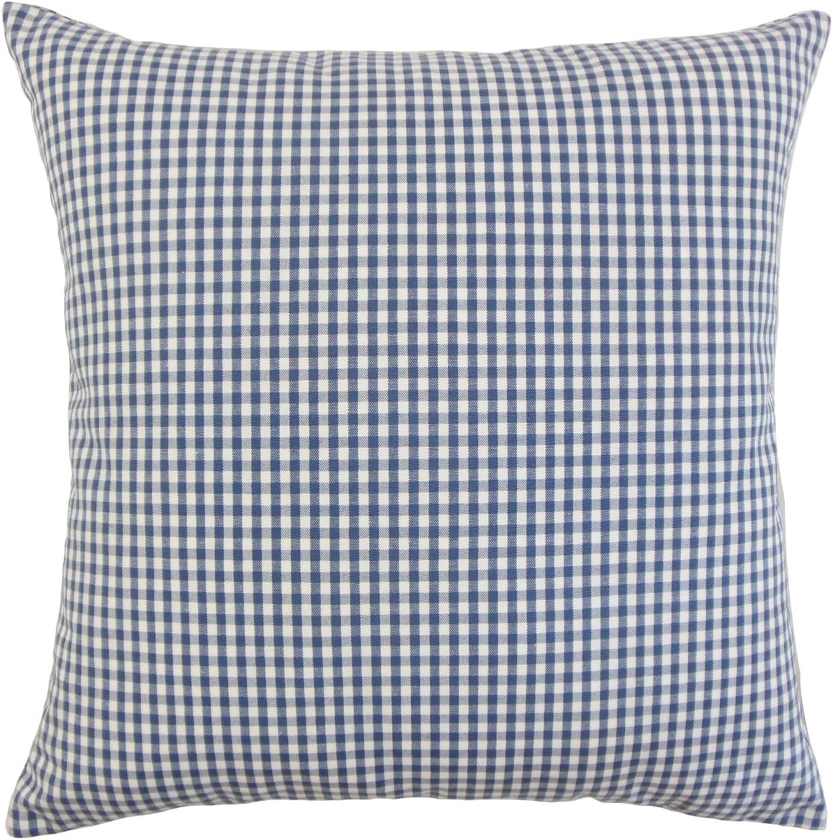 navy plaid pillow