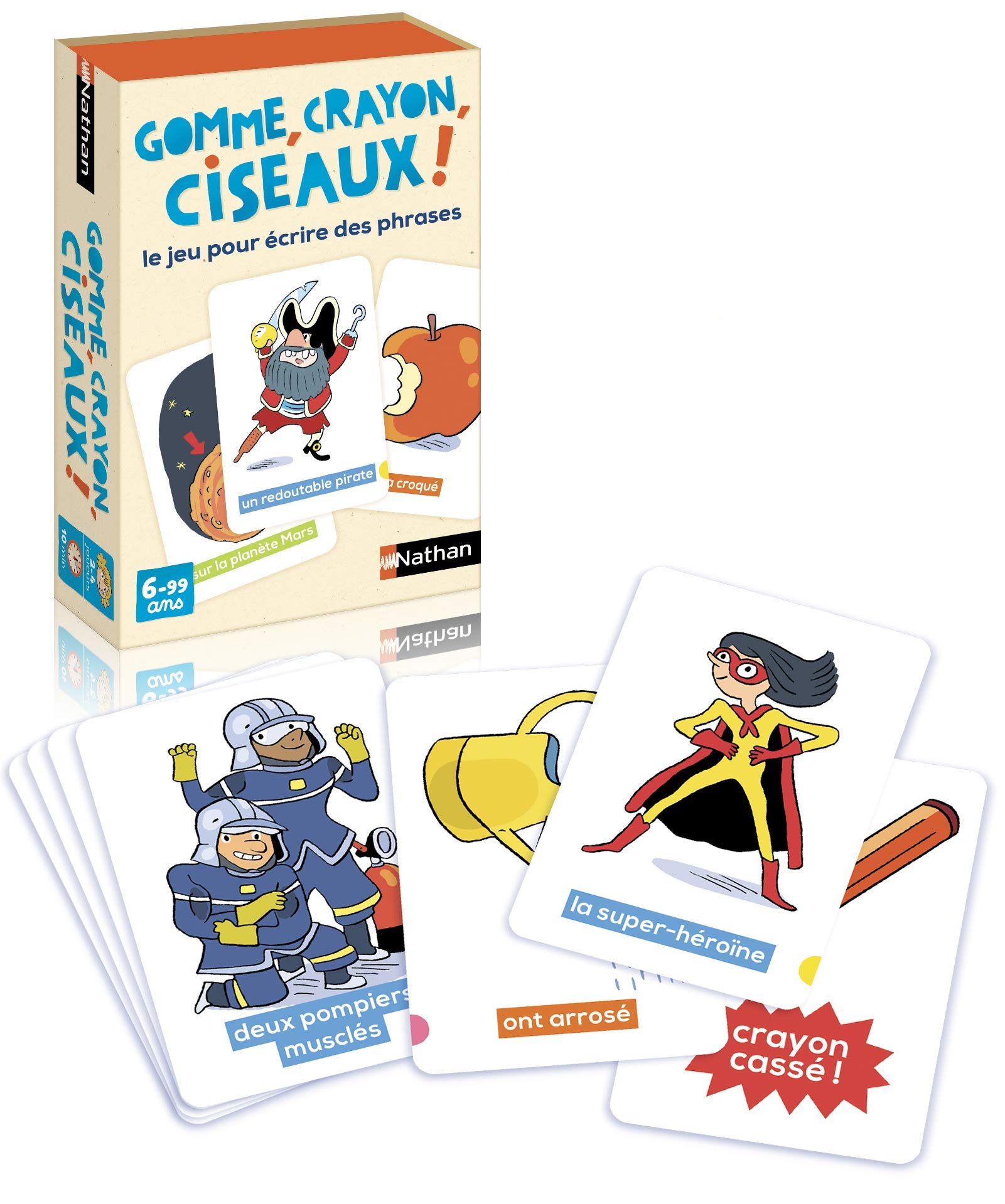 Nathan Eraser Pencil Scissors Educational Card Game for Learning to Write From 6 Years