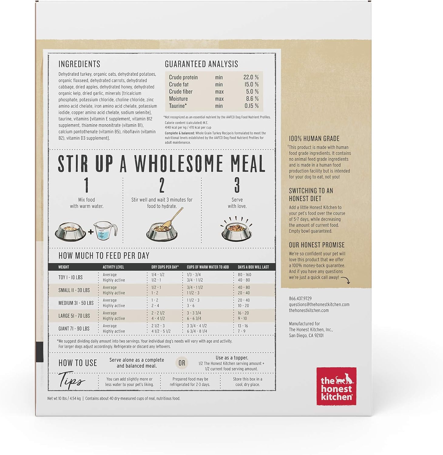 the honest kitchen human grade dehydrated limited ingredient dog food