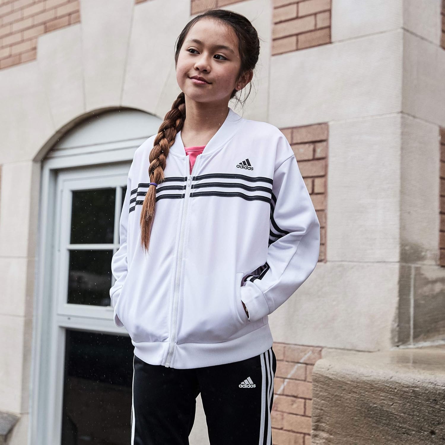 adidas girls Tricot Bomber Track Jacket: Clothing