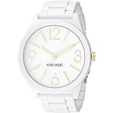 Nine West Women's Metal Bracelet Watch with Rubberized Coating