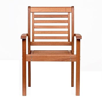 Amazonia Stackable Eucalyptus Chair Amazon Co Uk Garden Outdoors