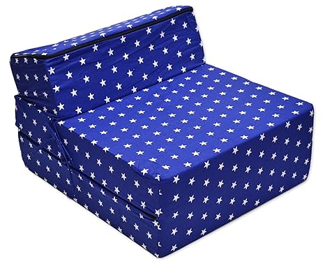 Best For Kids Kindersessel Bettsessel Funktionssessel Jugend Kindermatratze zum schlafen und Spielen 3 in 1 (Sternchen)