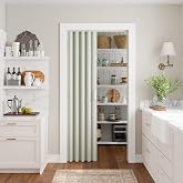 SmartStandard 32" x 80" Accordion Doors Interior, Double Walled, White Ash | Easy to Assemble, Save Space, PVC Accordion Folding Doors for Closet Doorway Basement, with Track and Hardware