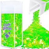 Hemway Glitter Shaker Fluorescent Green 110g Super Chunky Craft Glitter