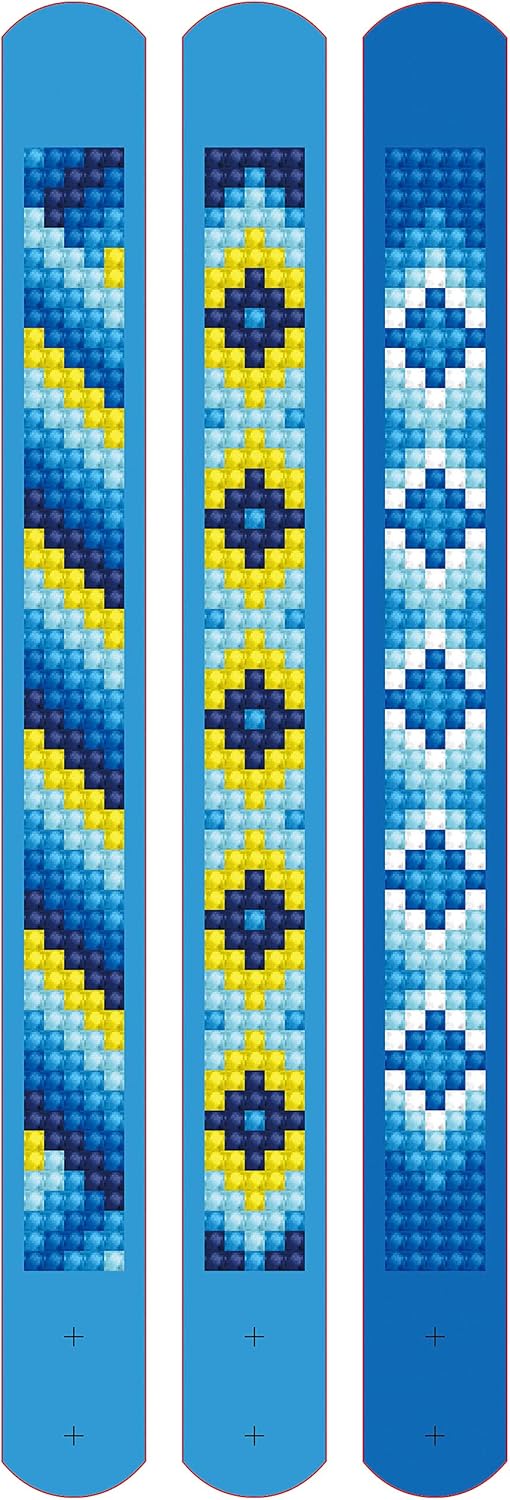 DIAMOND DOTZ BRACELET 3/PKG BLUES, Assorted Blues 3/Pkg - Image 4