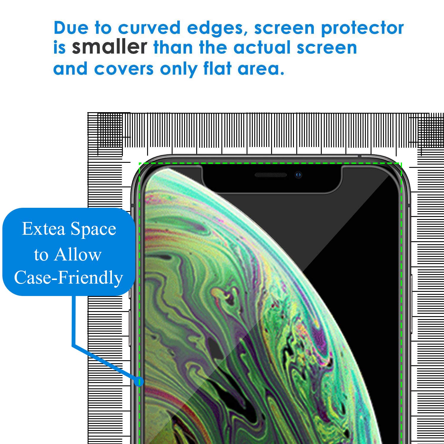 Jakpas Screen Protector for iPhone 11 Pro Max(6.5\'\'), iPhone Xs Max (6.5 inch),[3 Pack] Tempered Glass Screen Protector,Bubble Free,Anti-Scratch,High Responsive Work Most Case for iPhone Xs Max