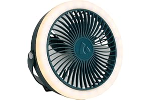 Coghlan's Portable Camping Fan with LED Light – Battery-Powered, Compact Design, Quiet Operation, USB Rechargeable for Tents, Outdoor Adventures, Emergency Use, and Travel