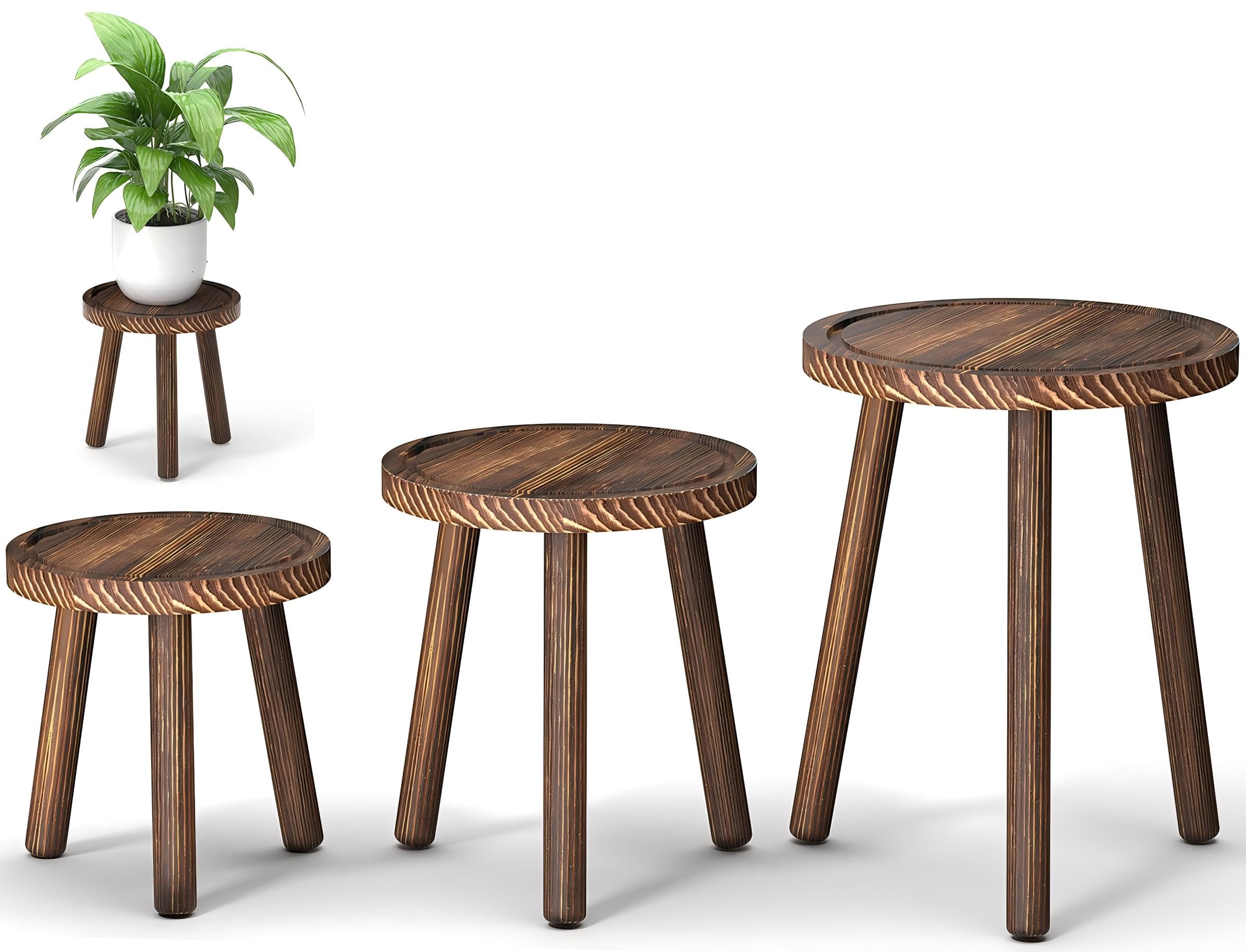 Photo 1 of *** missing one stool and hardware***
Vecxoty 3-Pack Wood Plant Stands Indoor, Single Plant Stand for 6-12 Inch Pots, Mid-Century Modern Plant Stool, Tall Plant Stand for Large Plants Perfect Fit for Living Room, Balcony, Office