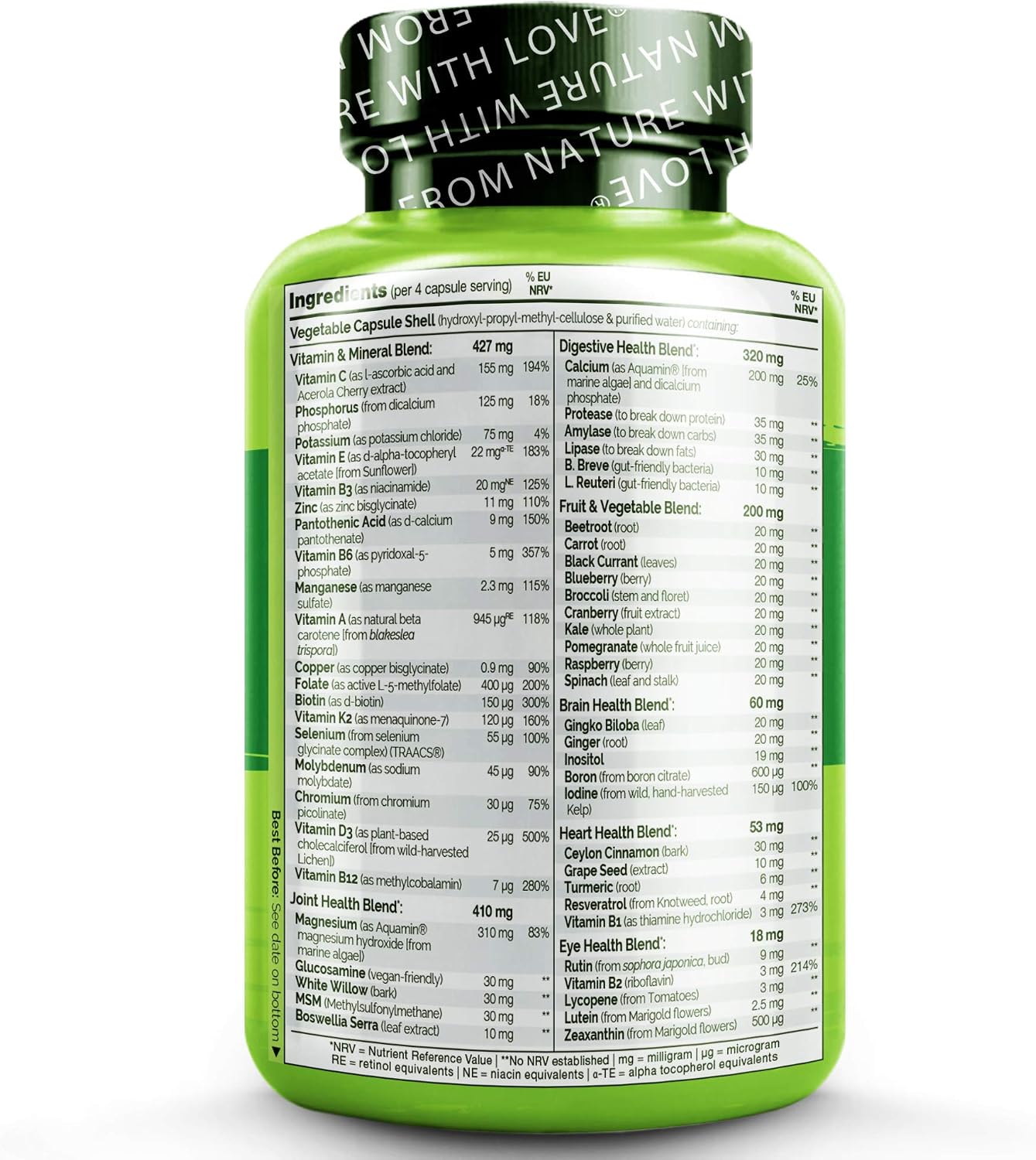 NATURELO Whole Food Multivitamin for Women 50+ (Iron Free), with Natural Vitamin, Mineral, Botanical Blends - Image 3