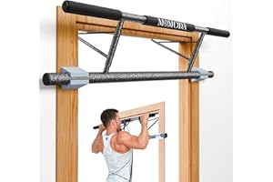 MOMODA Pull Up Bar Doorway - No Screws Fitness Chin-Up Frame for Home Gym Exercise Multi-Angle Grip - 2025 Folding Upgrade (Fits Almost All Doors)