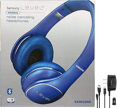 Amazon Samsung Level On ワイヤレスノイズキャンセリング Nfcヘッドフォン ユニバーサル Bluetooth 壁 車用充電器付き 再生品 ブルー 不明 イヤホン ヘッドホン本体