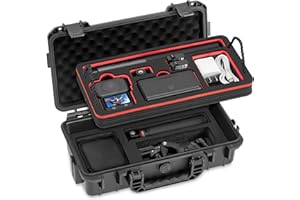 Osmo 360 Hard Case, Dual Layer Portable Waterproof Case for DJI Osmo 360 Accessories, Travel Carrying case with Shoulder Stra