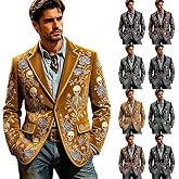 Halloween Blazer Men Corduroy Skeleton Floral Print Button Down Jacket Suit | Mens Halloween Blazer,Vintage Slim Fit Single Breasted Sport Coat Fall Winter Holiday Party Costume Tuxedo Jacket With Pocket
