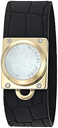 Michael KorsAccess Activity Tracker Reade Croco Embossed Silicone Black Bracelet - MKA101007