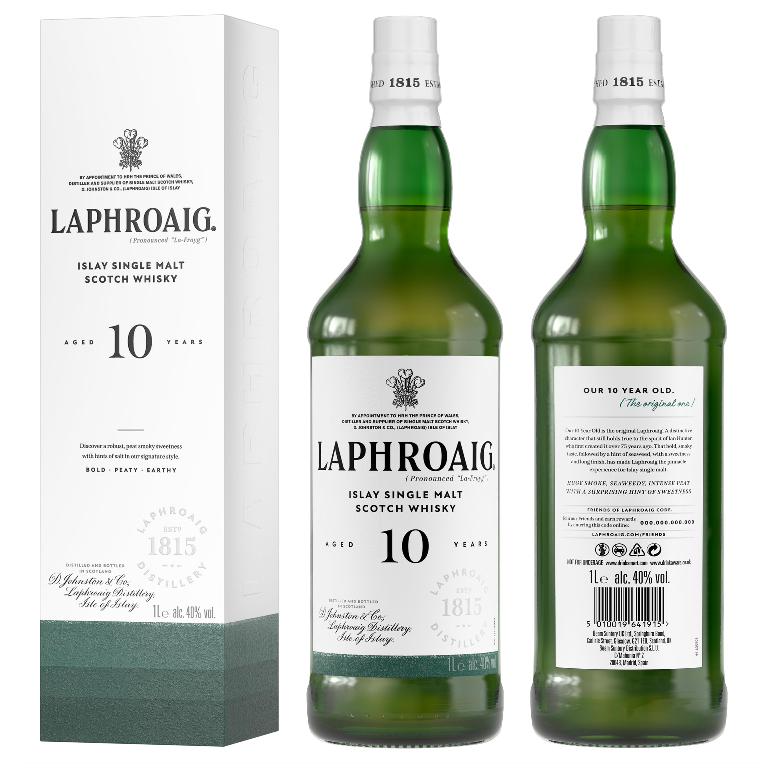 Laphroaig 10 Jahre | Islay Single Malt Scotch Whisky | mit Geschenkverpackung | einzigartig rauchig-torfiger Geschmack | 40% Vol | 1 x 0,7l 2