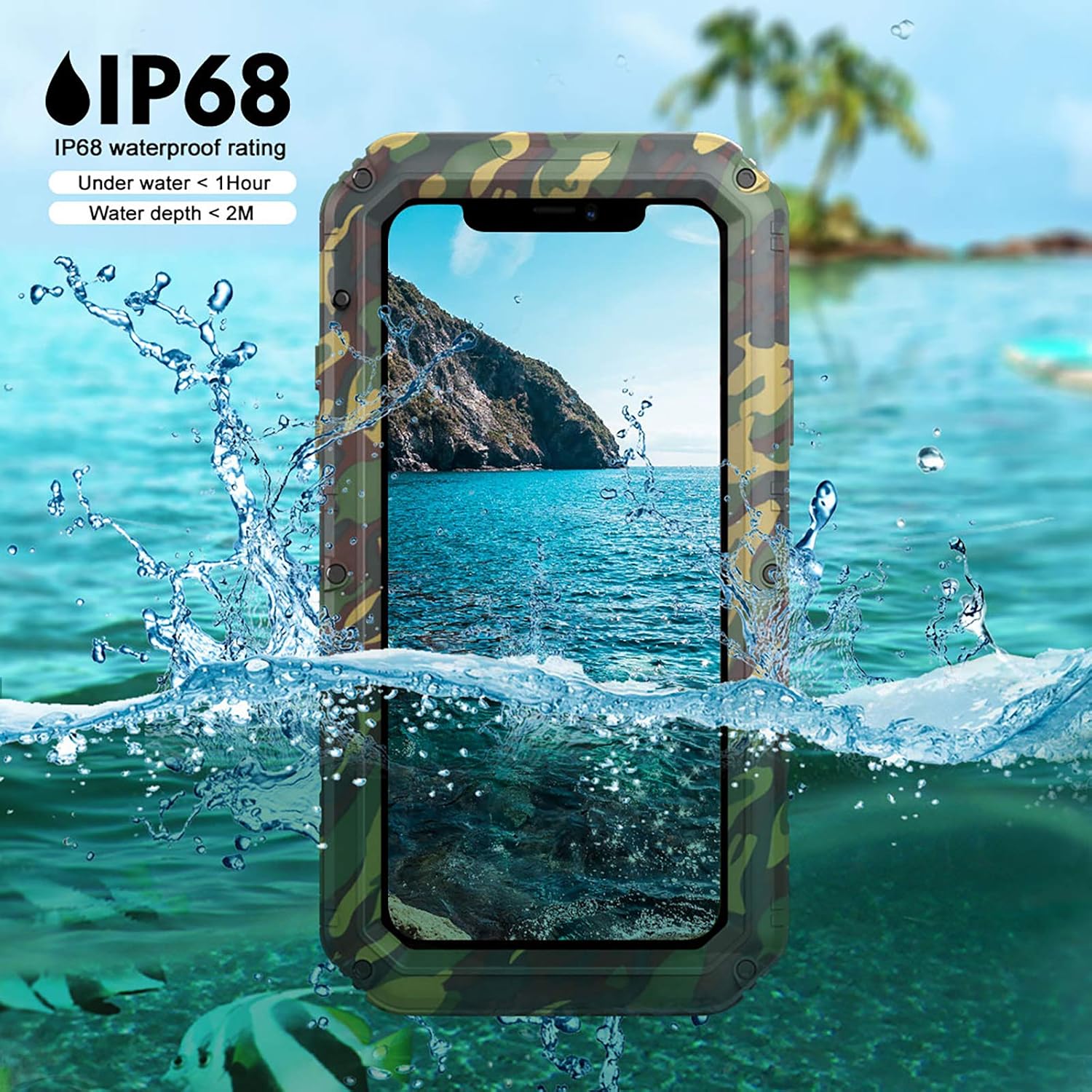 Beeasy iPhone 11 Case Camouflage, Waterproof Shockproof Tough Heavy Duty - Image 4