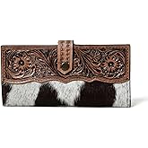 Merbaa Wild West Cowhide Hair On Women Leather Wallet Best Idea for Gifting Bifold Wallet