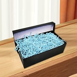2LB Aqua Cyan Crinkle Cut Paper Shred Filler, Paper