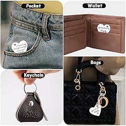Qunrwe Pocket Hug Token & Leather Keychain,Thinking