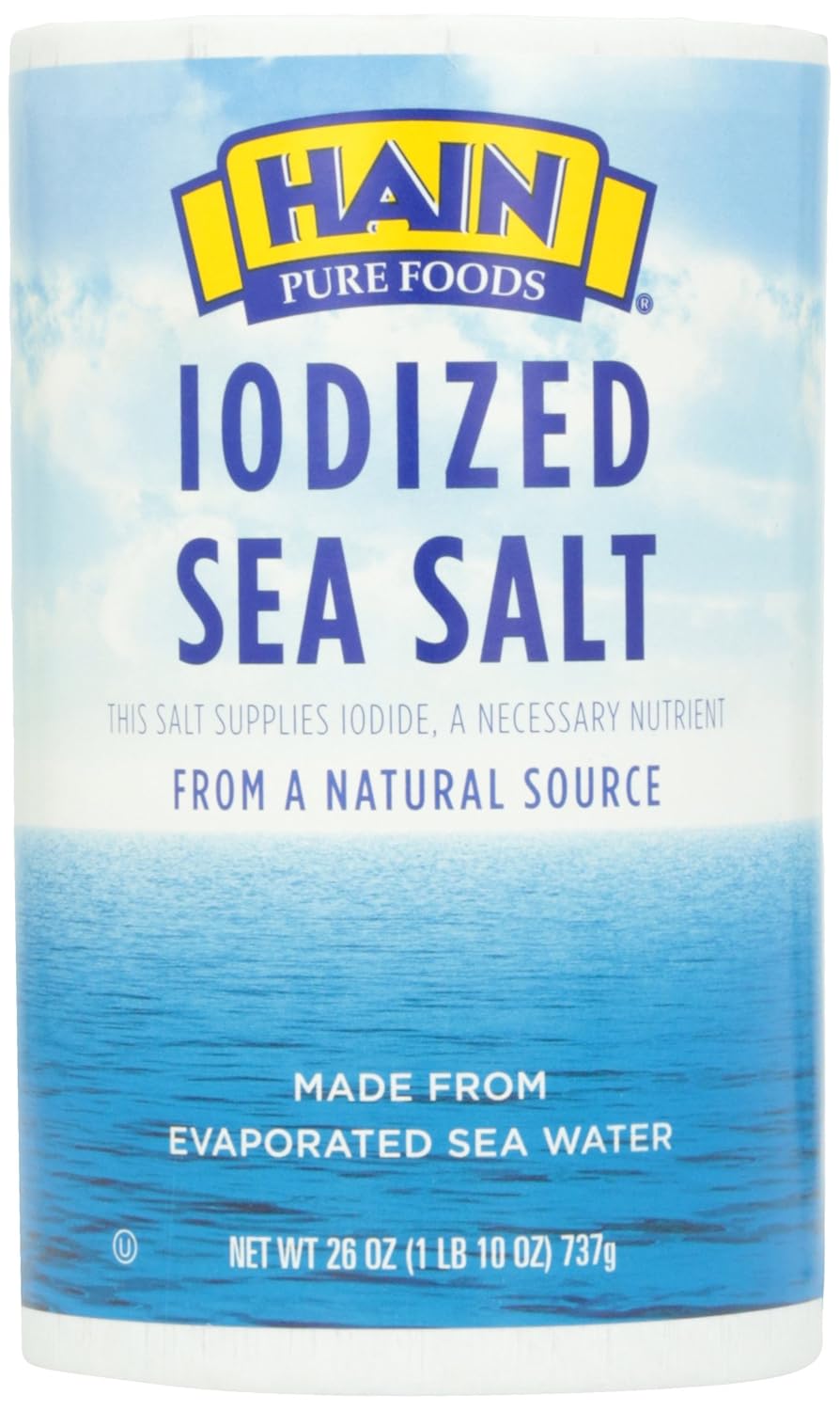 Hain, Sea Salt, Iodized, 26 oz Grocery & Gourmet Food