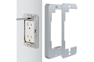 FlyGeneral 10 Pack Wall Plate Spacers, Metal Outlet Leveling Plates, Receptacle Shim Kit for Electrical Outlet Boxes and Wall Switch Alignment