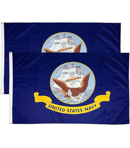 Amazon.com : High Supply US Navy 3x5 Flag, Polyester, Double