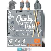 Complete Knitting Kit for Beginners - Learn to Knit Kit with Knitting Accessories Like Thick Beginner Yarn in Gray, Bamboo Needles for Beginners &amp; More - Includes Video Tutorials &amp; Written Guide