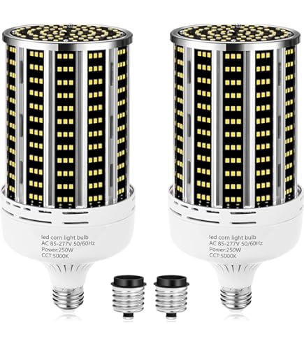 GEPLAD 2-Pack 250W E39 Mogul Base LED Bulb, 5000K Daylight 35,000