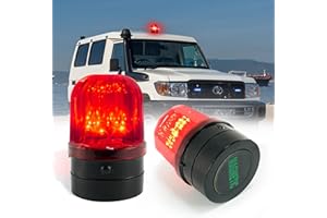 ELLUMIN 6" Flashing Light, Red LED Strobe Beacon Light with Magnetic Base for Vehicle Forklift Truck Tractor Golf Carts UTV Car Bus and Club Party Show Bar(Red,1 Pack