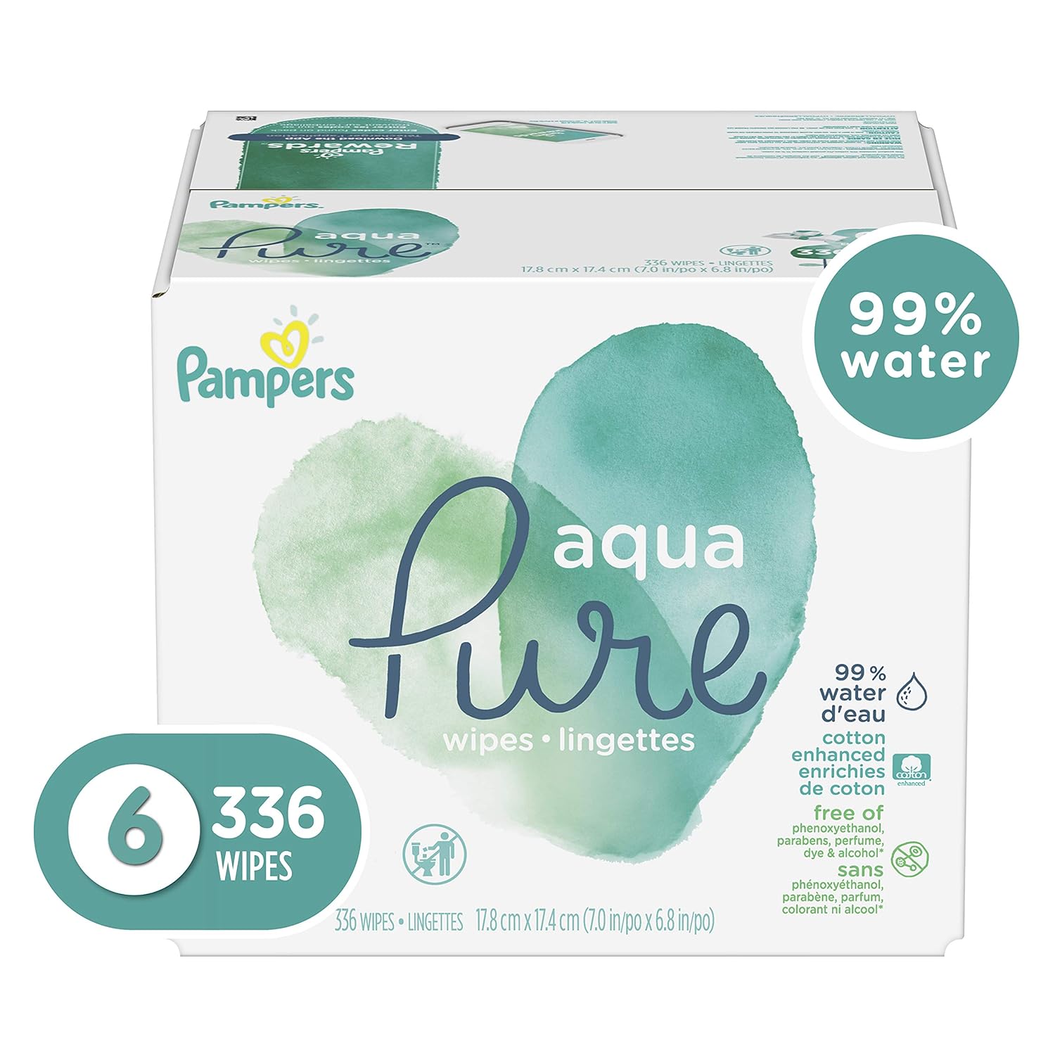 Pampers Aqua Pure 6X PopTop Sensitive Water Baby Wipes eBay