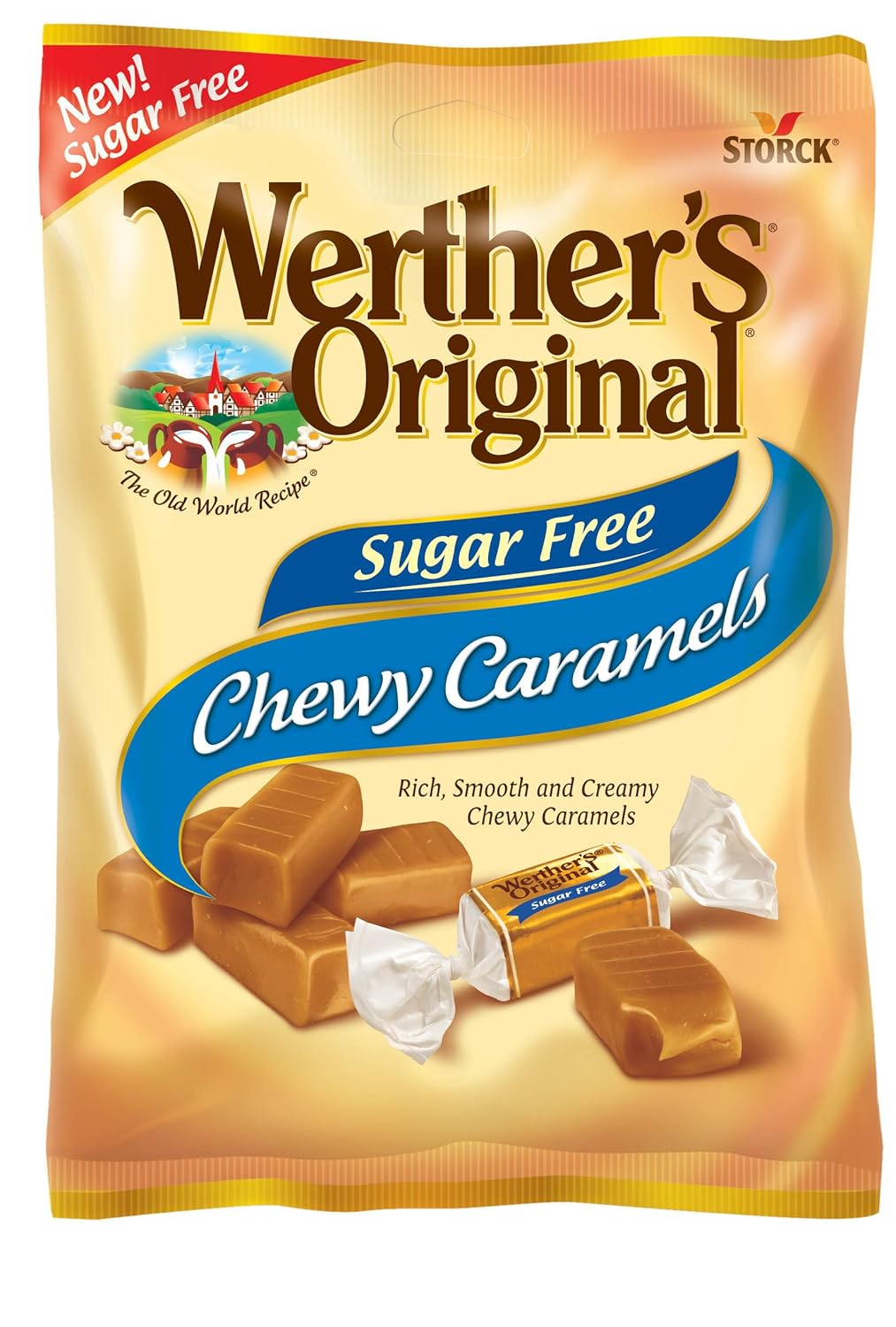Werther's Sugar Free Chewy Caramels, 2.75 Ounce (Pack of 12)