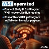 Shelly i4 Gen3 Wi-Fi 4-Input Controller 110-240V Alexa Google Home No Hub view 3
