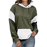 Quatrefox Hoodies for Women Long Sleeve Sweatshirt Pullover with Pockets Casual Loose Fit Tops Hoodie Clothes