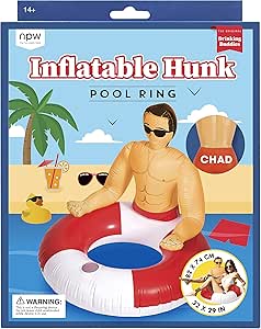 NPW Pool Float, Inflatable Hunk, 2.7 x 2.4 feet