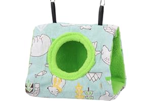 Generic Bird Hammock:Bird Nest Snuggle Hut Plush Warm Hanging Hammock Snuggle Cave for Parakeet, Cockatiels, Cockatoo