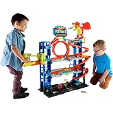 Hot Wheels City Ultimate Garage Track Set &amp; 2 Die-Cast Toy Cars | 4-Level Garage with Car-Eating Dragon, Stores 50+ 1:64 Scale Vehicles &amp; Includes 2