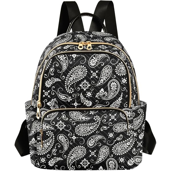 Amazon.com: ALAZA Ornament Paisley Bandana Print Black  display picture 1
